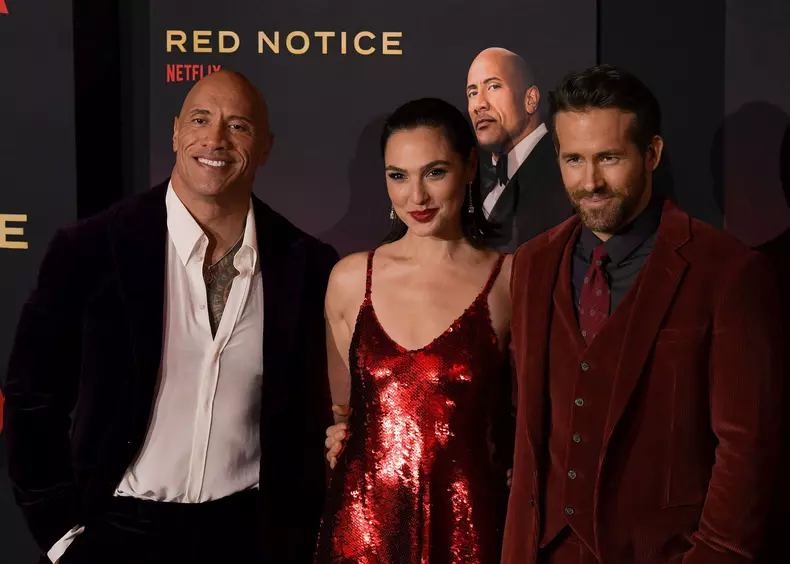 Netflix's Red Notice world premiere in Los Angeles