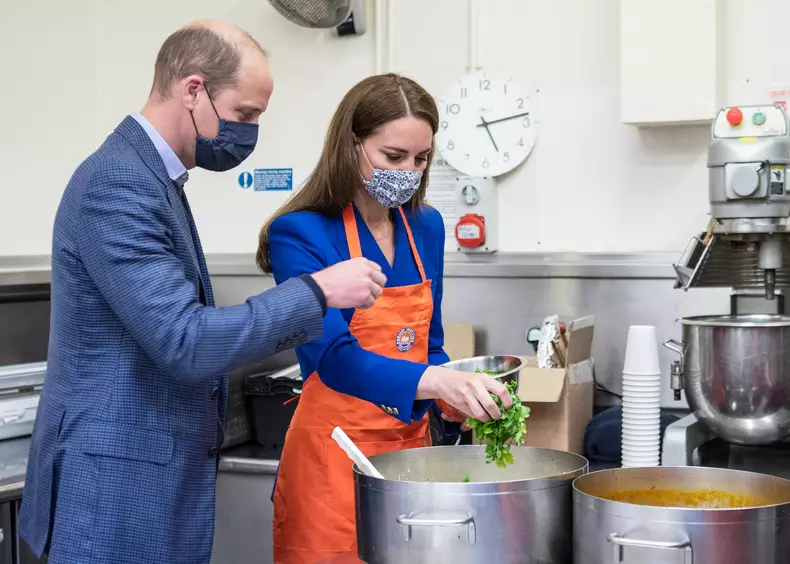 *NO UK* Duke And Duchess Of Cambridge Visit Cafe Kitchen At The Palace Of Holyroodhouse In Edinburgh