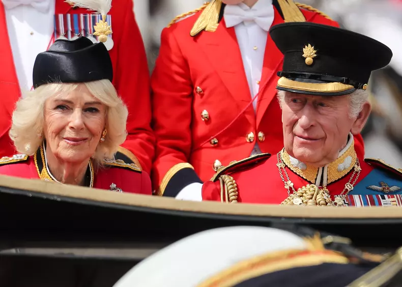 The Royal Family at Trooping the Colour, The King's Birthday Parade, in London.