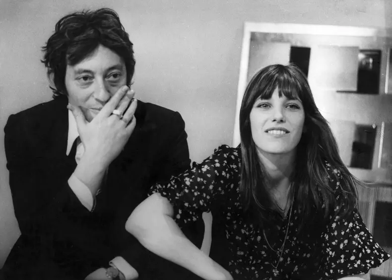Singers Serge Gainsbourg and Jane Birkin, late 1960s or early 1970s.