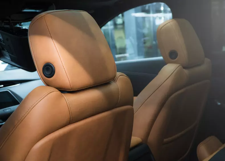 Modern,Luxury,Suv,Car,Brown,Leather,Interior,,Driver’s,And,Passenger’s