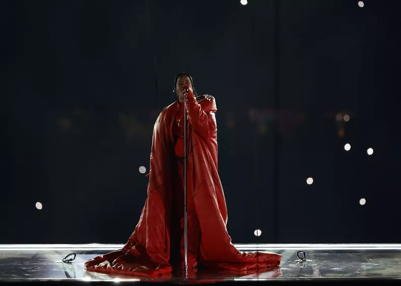 Rihanna Performs Live At Super Bowl LVII
