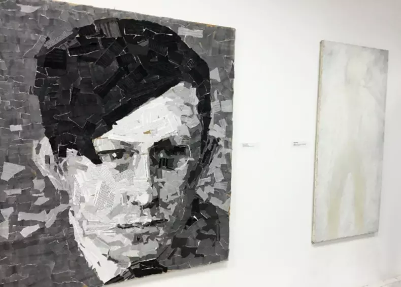 Tristan Tzara (stanga) si Dimineata in pat era doar o urma de parfum - ambele de Mihai Tarasi