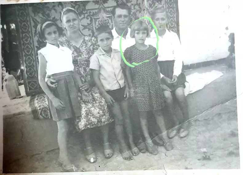 Matilda pascal Cojocărița în copilărie. Sursă foto: Arhivă personală