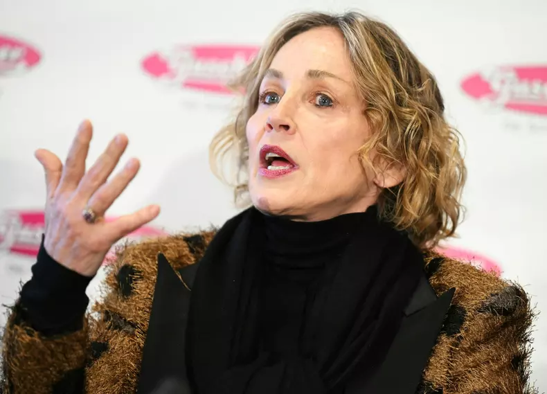 US actress Sharon Stone press conference in Austria