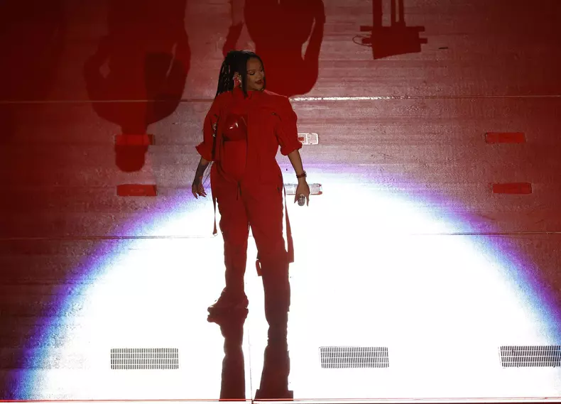 Rihanna Performs Live At Super Bowl LVII