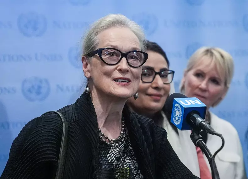 Meryl Streep attends women’s rights event at the UN