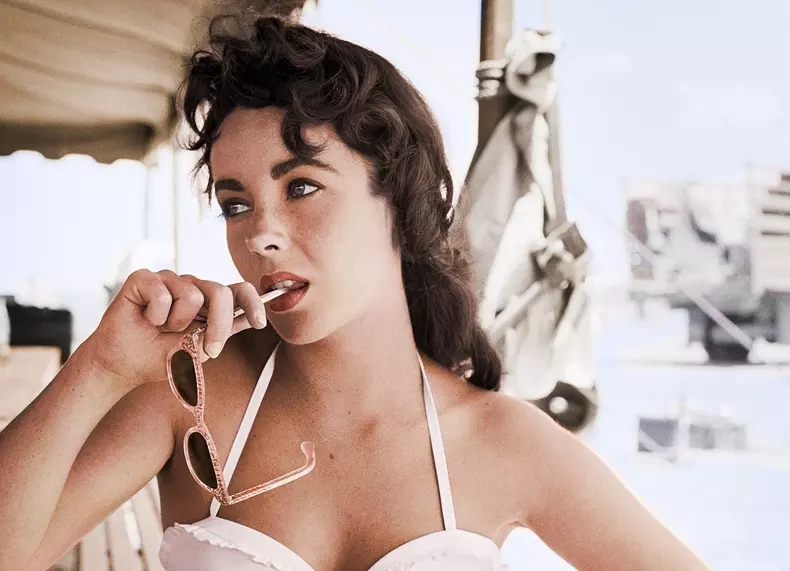 Elizabeth Taylor with Sunglasses for "Giant"
