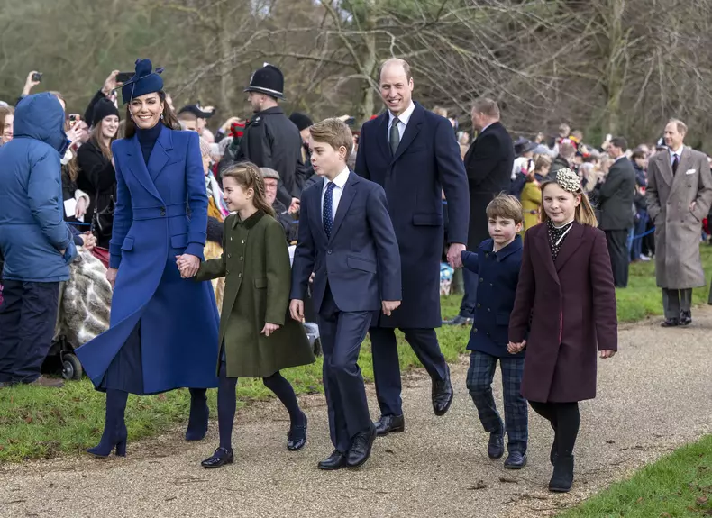 The British Royal Family Attend The Christmas Morning Church Service At Sandringham
