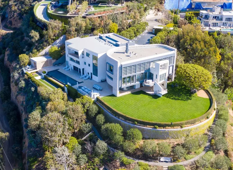 *EXCLUSIVE* Tom Hanks and Rita Wilson's sprawling Pacific Palisades mansion. The couple's home was recently burglarized **FILE PHOTOS**