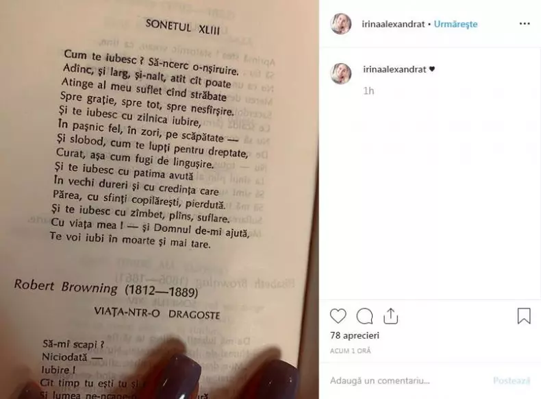 Poezia de dragoste pe care Irina Tănase i-a dedicat-o lui Liviu Dragnea