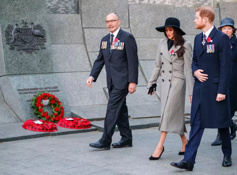 Prince Harry and Meghan Markle attend an Anzac Day Dawn Service in London