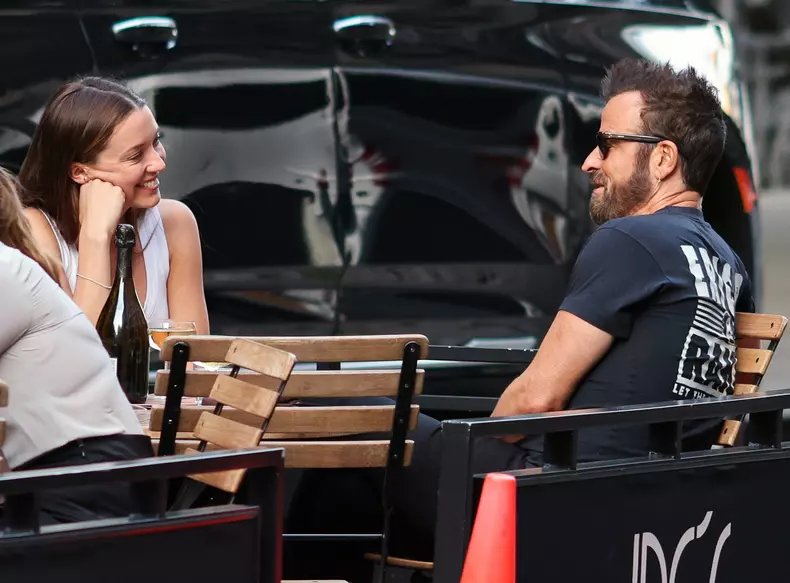 EXCLUSIVE: Justin Theroux and Fiance Nicole Bloom are Spotted Back in New York City For The First Time Since Engagement.