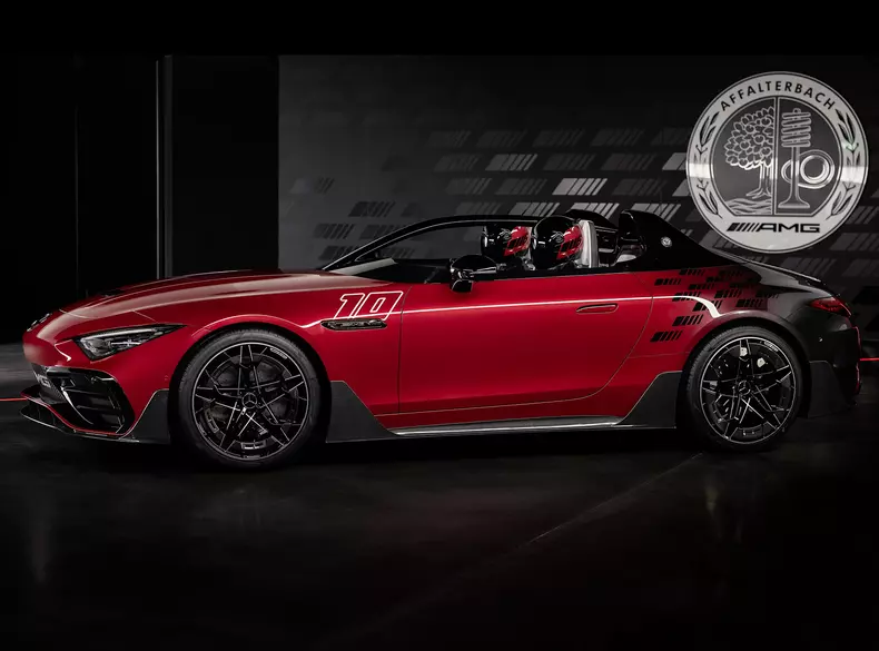 Concept Mercedes-AMG PureSpeed: Expressives Konzeptfahrzeug gibt Ausblick  auf erstes Modell der Mythos-Serie

Concept Mercedes-AMG PureSpeed – expressive concept car gives a look at the first model in the Mythos series