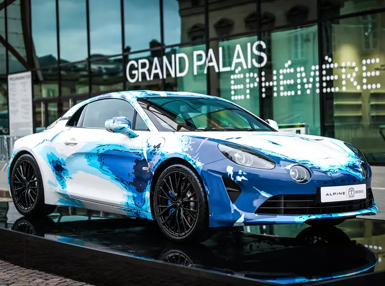 Alpine A110 by Obvious at Art Paris 2022 (1)