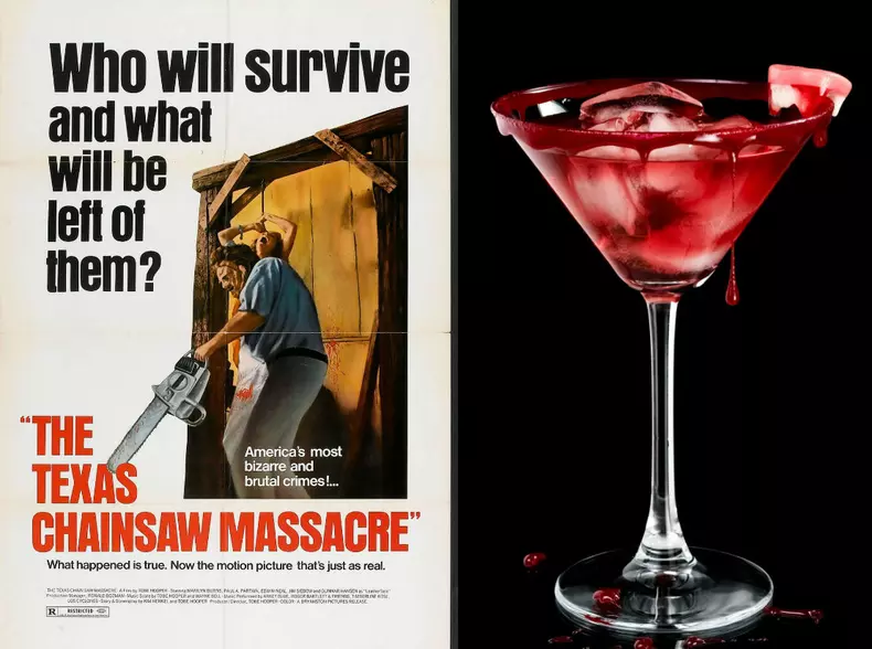 The Texas Chainsaw Massacre - cocktail Red Bloody Halloween