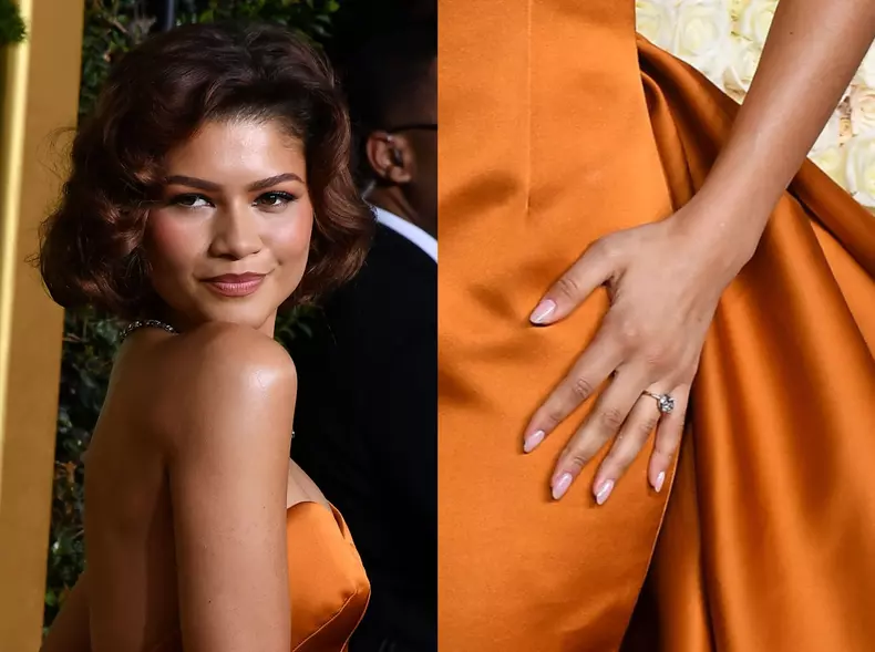 inelul de logodna purtat de zendaya la globurile de aur 2025