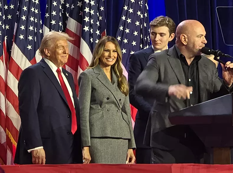 Donald Trump Celebrates Presidential Election Victory On Stage With Family In West Palm Beach ? 06 Nov 2024