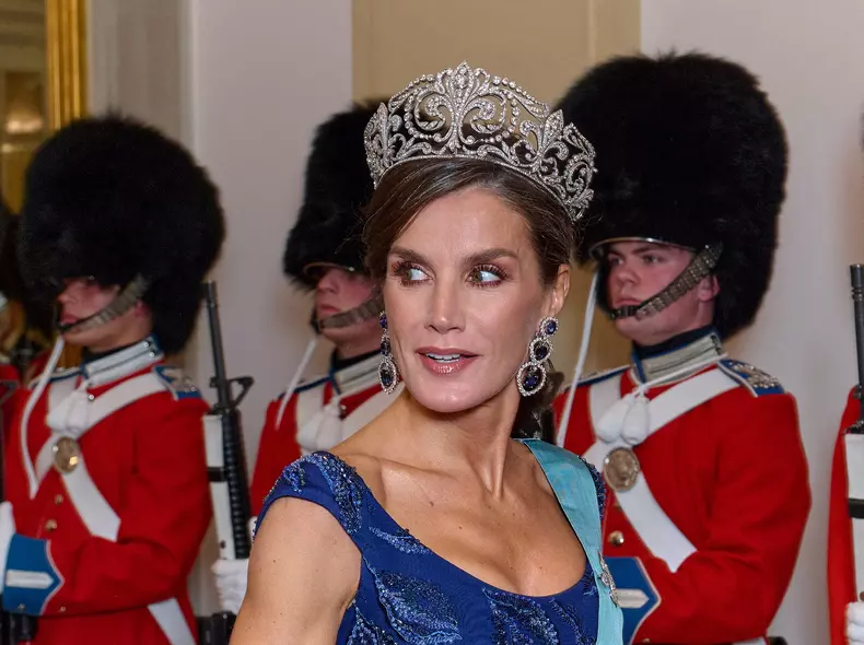 King Felipe VI and Queen Letizia of Spain visit Denmark two days.  Gala dinner.