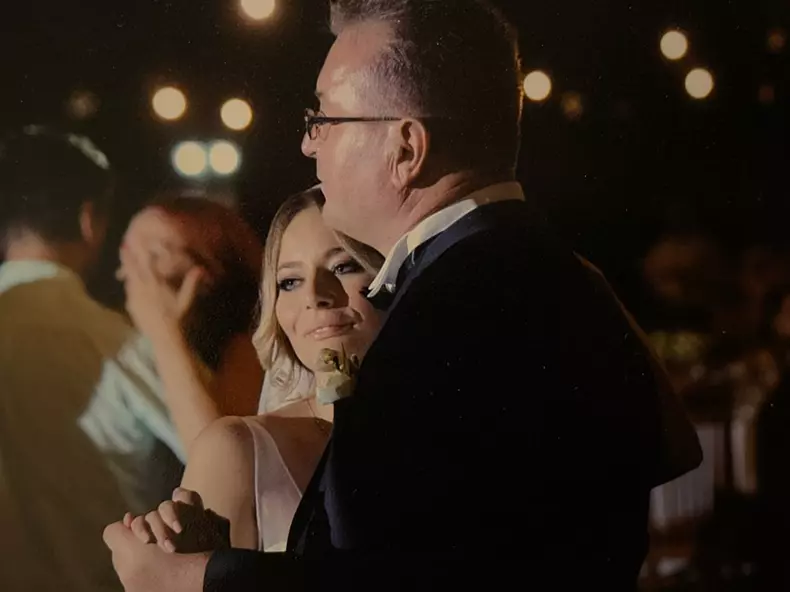 Laura Cosoi cu tatăl ei