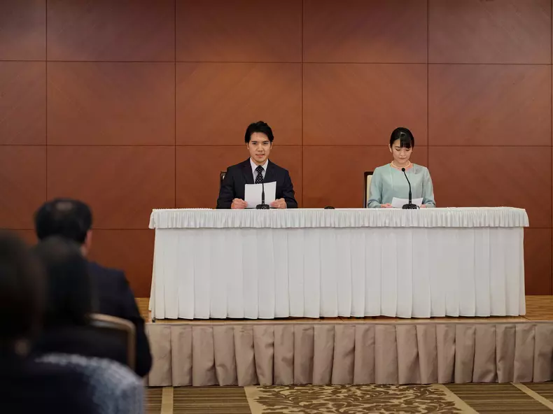 Tokyo, Princess Mako and Kei Komuro press conference