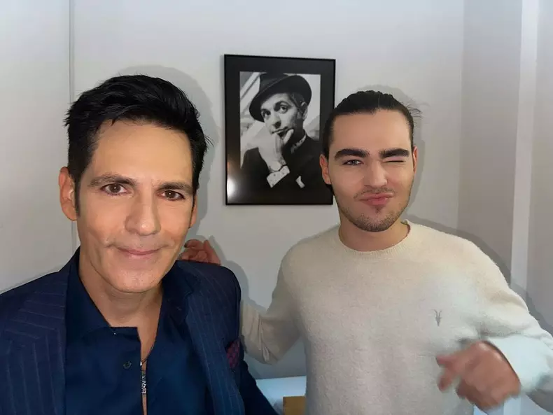 Ștefan Bănică alături de fiul lui cel mare, Radu Ștefan Bănică