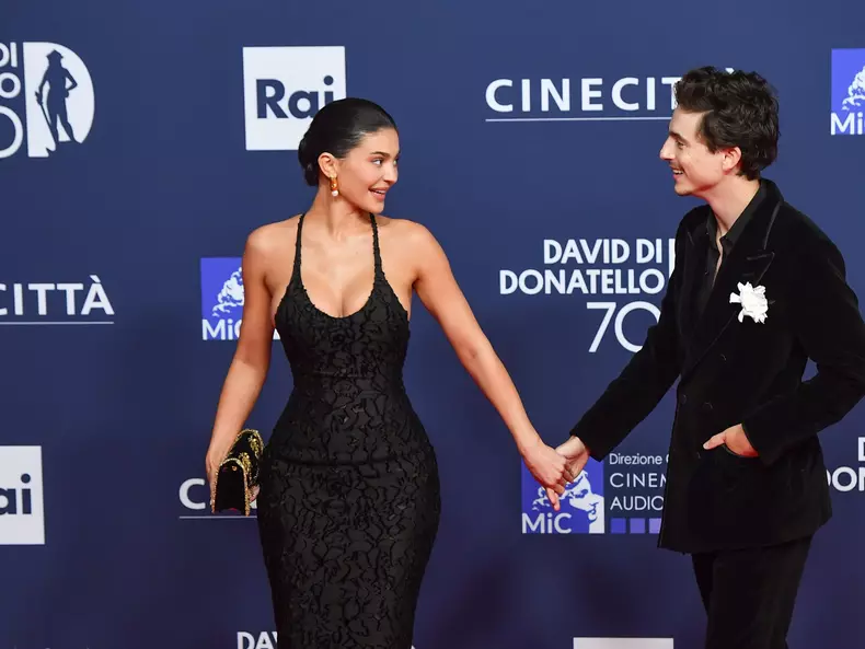 Rome, 70th Edition Of The David Di Donatello, First Red Carpet As A Couple For Kylie Jemmer And Timothee Chalamet