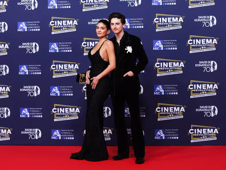Rome, 70th Edition Of The David Di Donatello, First Red Carpet As A Couple For Kylie Jemmer And Timothee Chalamet