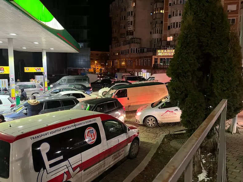 Incident la benzinarie