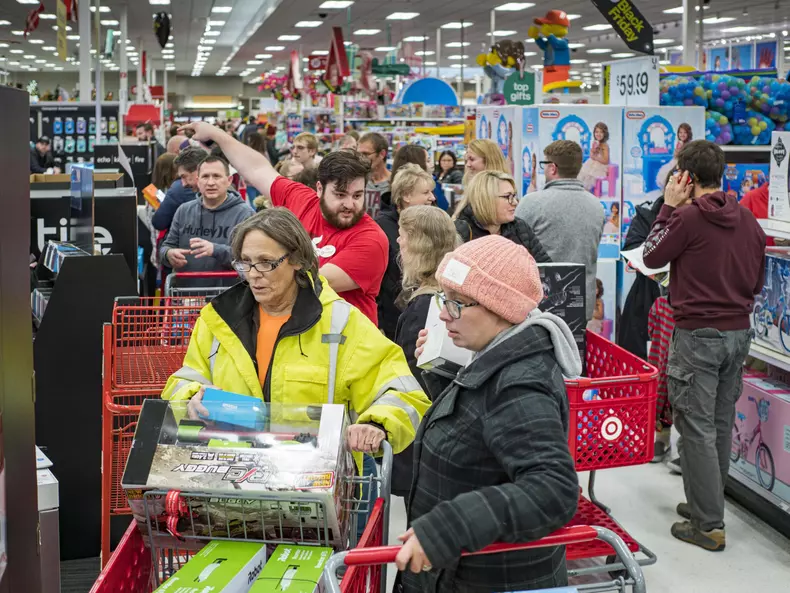 Thanksgiving Shoppers in Target