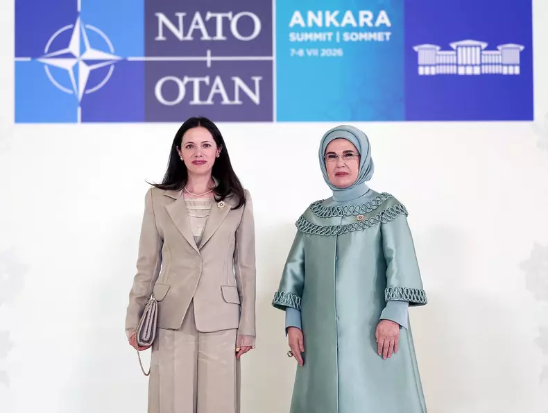 Turkish First Lady Emine Erdogan hosts spouses of leaders