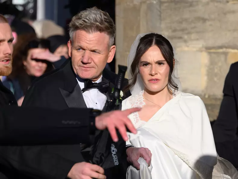 The Wedding Of Adam Peaty And Holly Ramsay At Abbey Church Of Saint Peter And Saint Paul