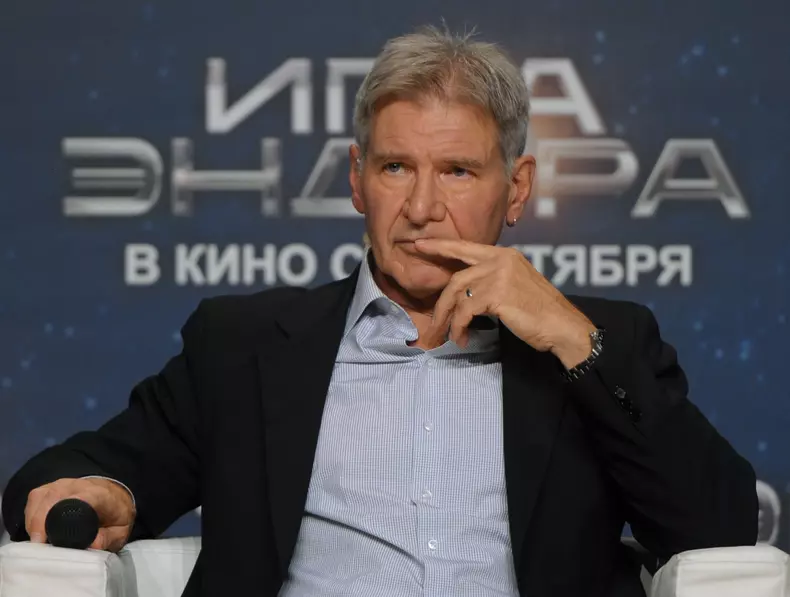 American actor Harrison Ford at RIA Novosti news agency