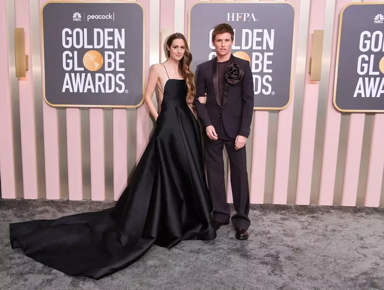 Hannah Bagshawe și Eddie Redmayne  - Globurile de Aur 2023