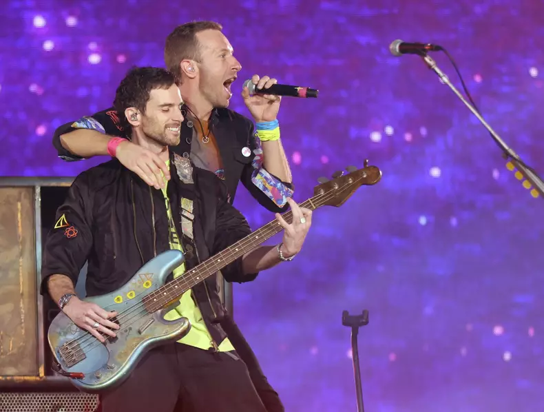 Coldplay concert during Music of the Spheres tour in England