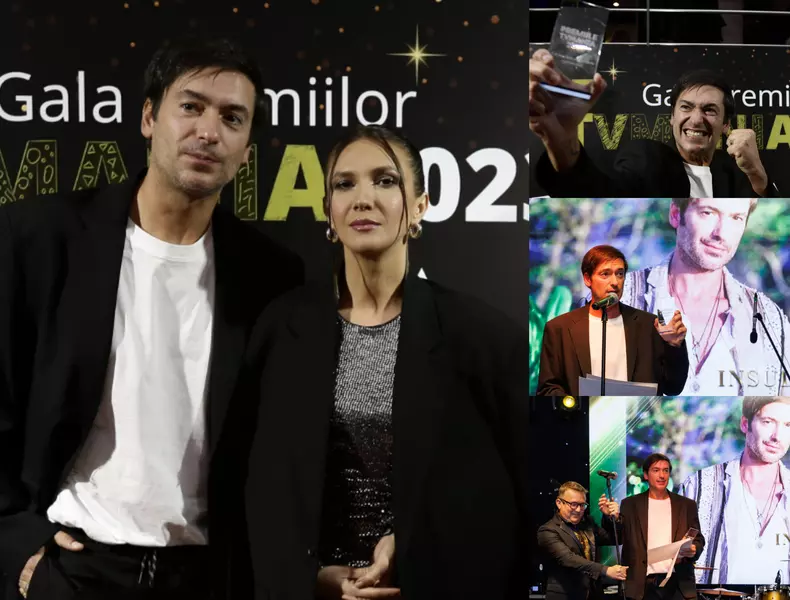 Cum l-a susținut Adela Popescu pe Radu Vâlcan, la gala Premiilor TVmania 2023.
