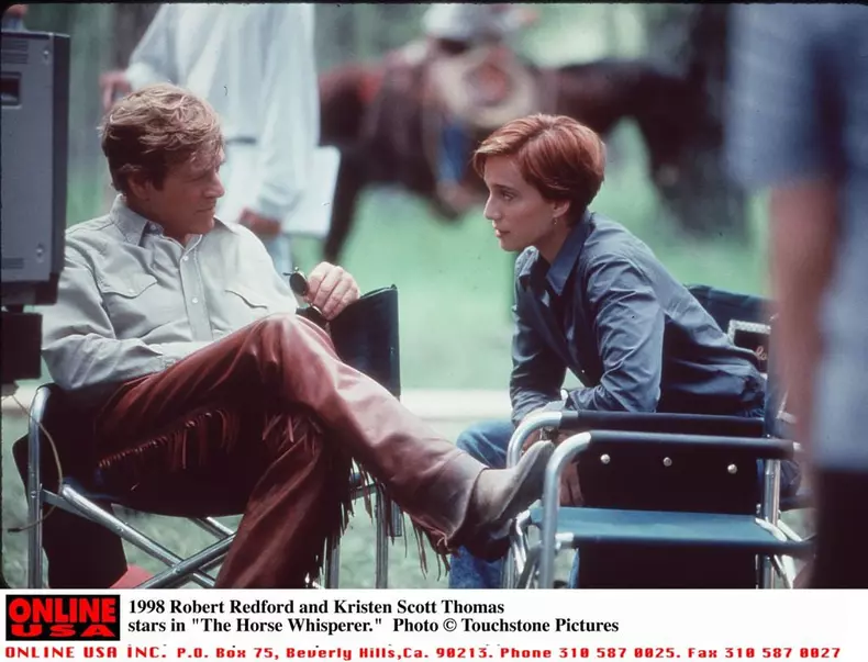 Robert Redford And Kristen Scott Thomas Stars In "The Horse Whisperer"