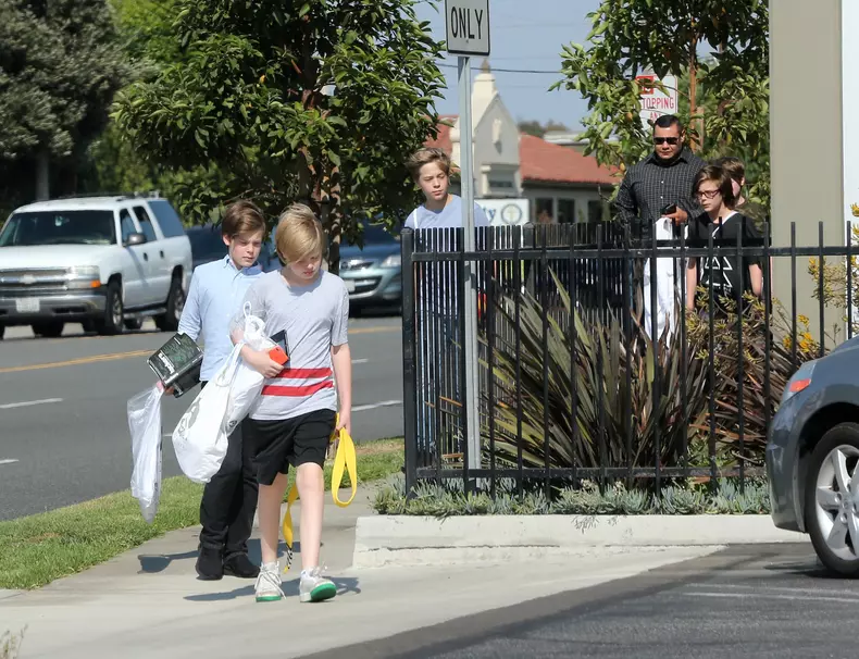 EXCLUSIVE: The apple doesn't fall far from the tree! One of Elon Musk's young sons is seen leaving a Jiu Jitsu class holding a book titled, "Hackers."