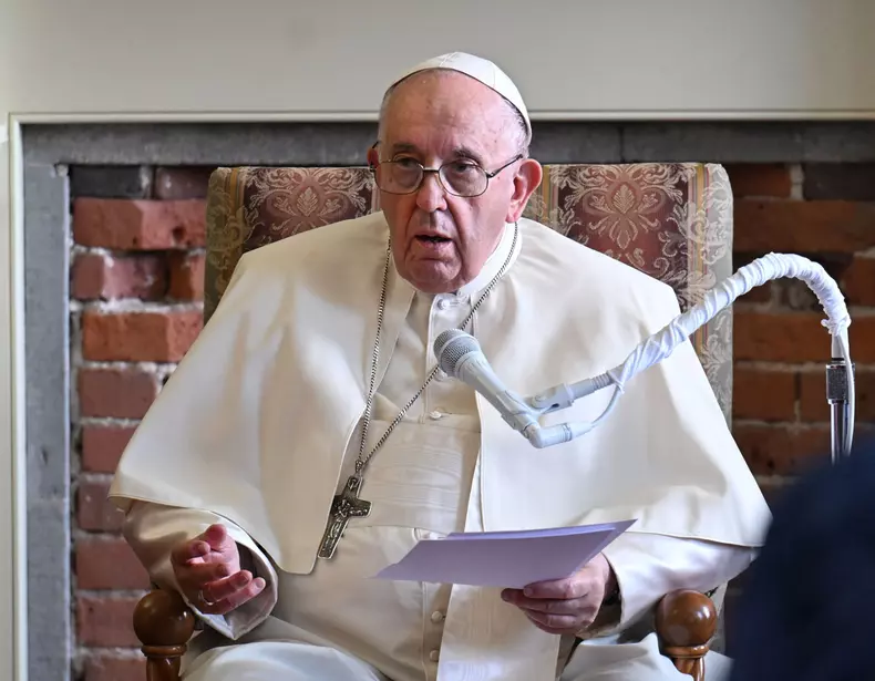 Pope Francis Meets With A Group Of Indigenous People - Quebec City