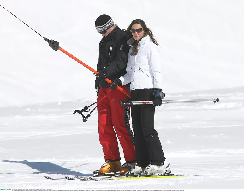 Prinz William und Kate Middleton beim Skifahren in Klosters