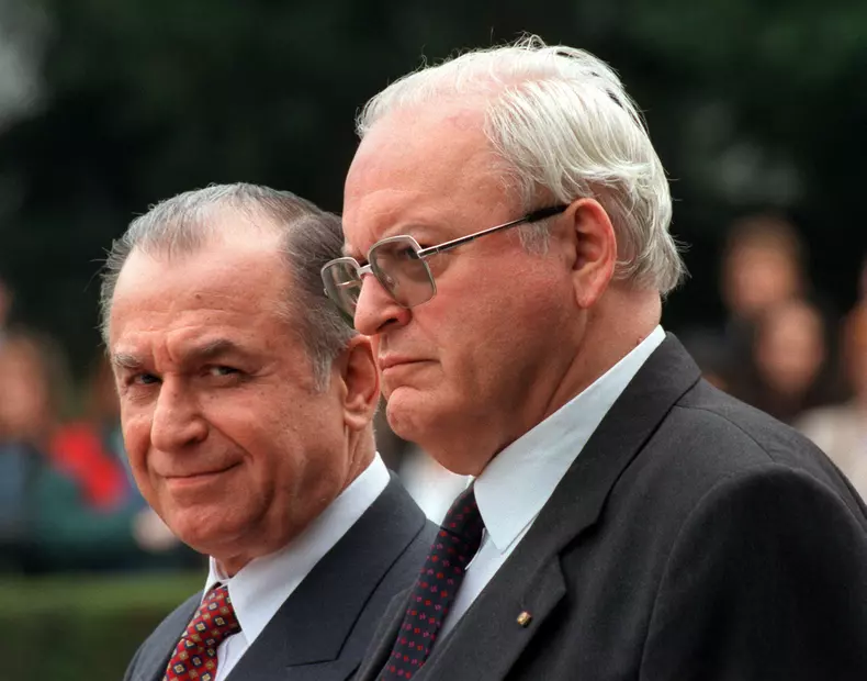 Romanian President Iliescu in Bonn
