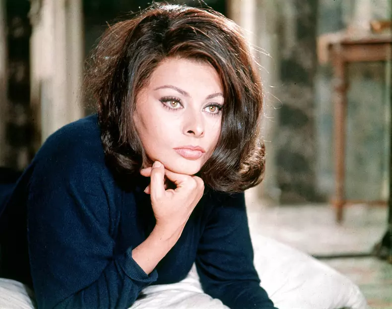 Archives - Sophia Loren sur le tournage du film "Opération Crossbow". 1965