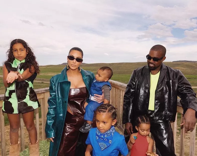 Kim Kardashian, Kanye West și copiii lor