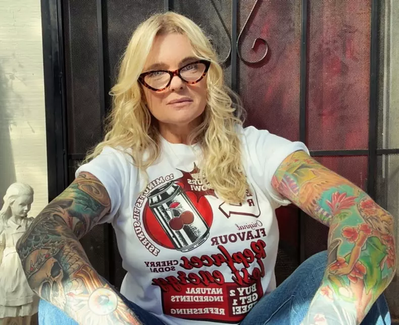 Gotta check out this cool merch from my new favorite band 20 Minutes Til Sunrise. I’m wearing the cherries   but the T-‘s also come in Blackberry, grape & more… so cute and the music is the best vibe ever…