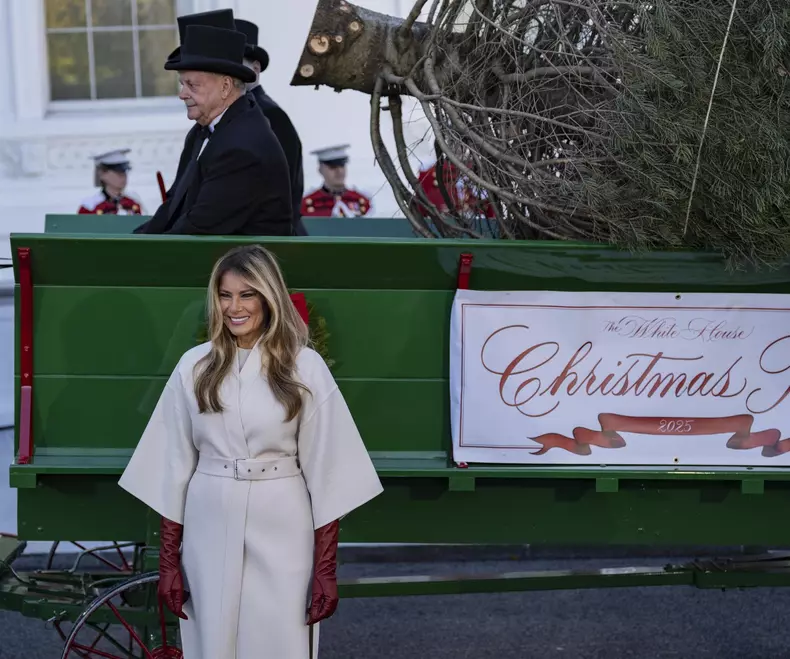 Melania Trump Welcomes the Official 2025 White House Christmas Tree