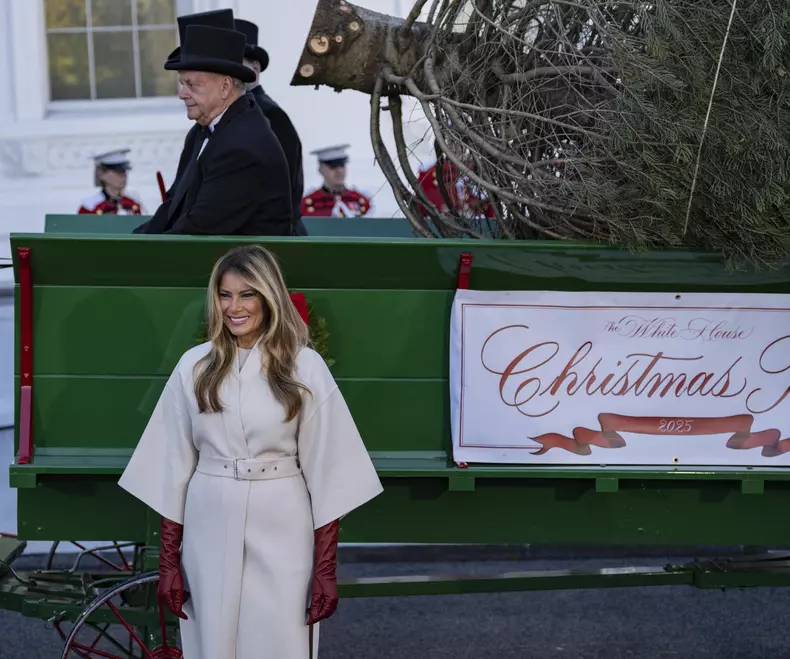 Melania Trump Welcomes the Official 2025 White House Christmas Tree