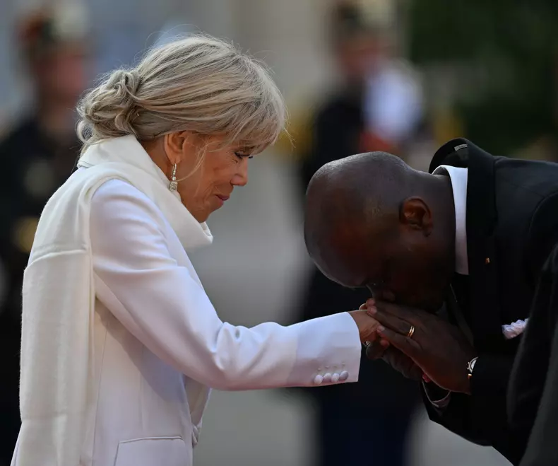 Emmanuel Macron - Brice Oligui Nguema meeting in Paris