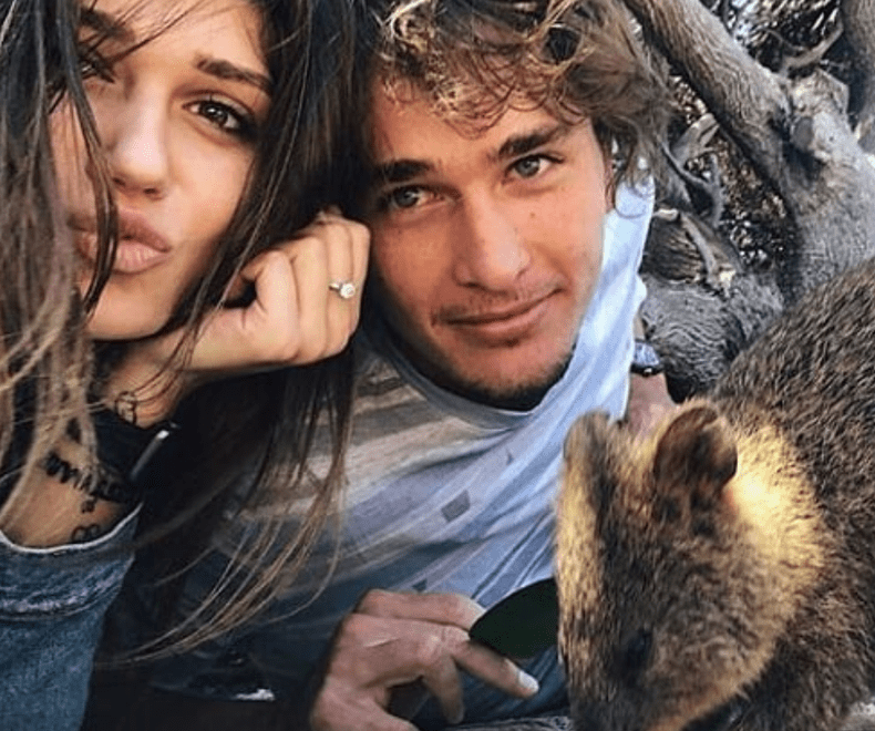 Sascha-Zverev-Olya-Sharypova-and-a-quokka