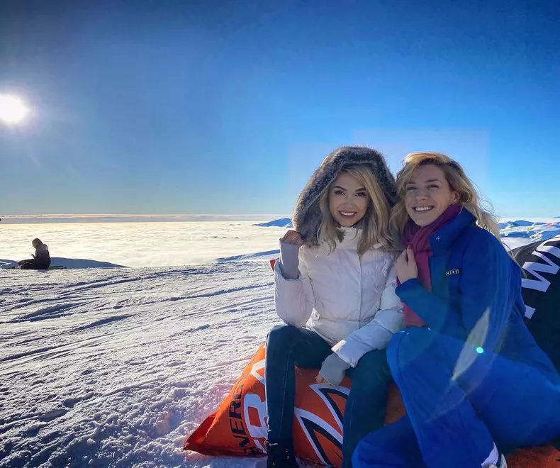 Andreea Bălan și sora lui Tiberiu, Sonia Argint