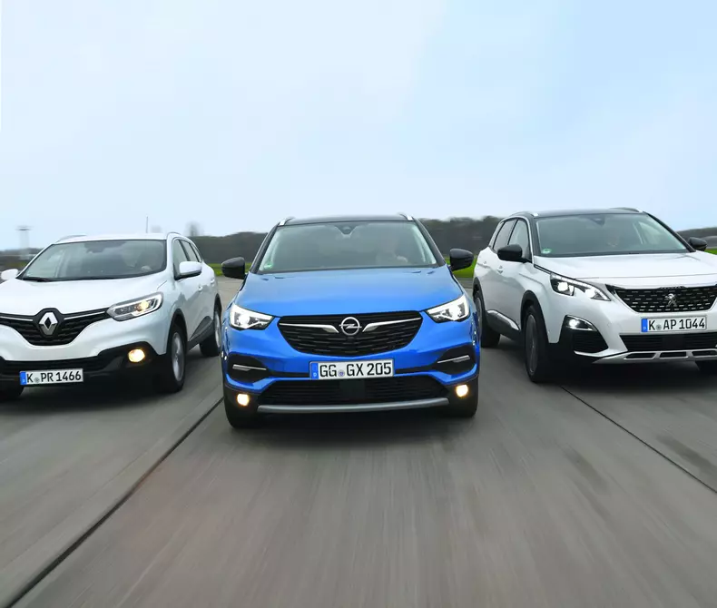 Vergleich Opel Grandland X, Peugeot 3008, Renault Kadjar
